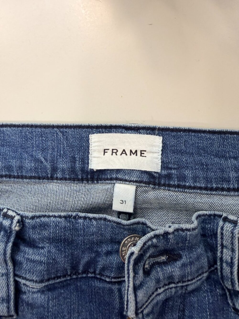 Frame Raw Edge Jeans Size 31 Le Slim Palazzo